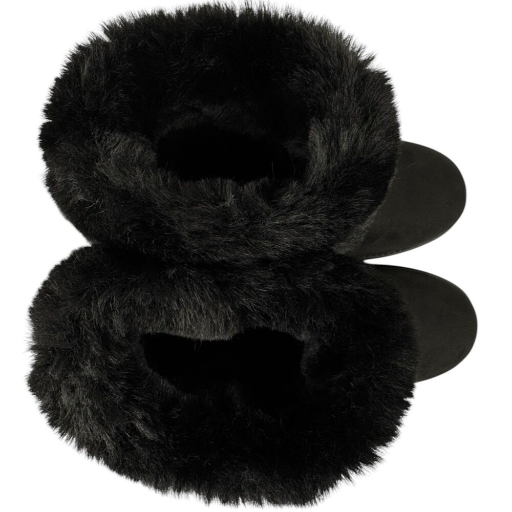 G by Guess Womens Size 10 Aleya Winter Bootie Boots Black Faux Suede Fur New - Picture 7 of 8